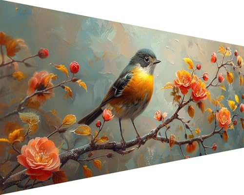 Malen Nach Zahlen Blume Malen Nach Zahlen Erwachsene Vogel Paint by Numbers mit 3 Pinseln und Acrylfarben Handgemalt Ölgemälde Farbige Leinwand Set, Geschenke für Frauen, Zimmer Deko 40x80cm i3-5V Malen Nach Zahlen Blume Malen Nach Zahlen Erwachsene Vogel Paint by Numbers mit 3 Pinseln und Acrylfarben Handgemalt Ölgemälde Farbige Leinwand Set, Geschenke für Frauen, Zimmer Deko 40x80cm i3-5V von BAIYAACO