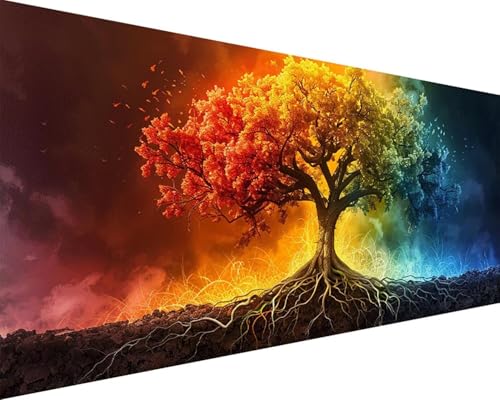 Malen Nach Zahlen Erwachsene Baum Malen Nach Zahlen Baum des Lebens Paint by Numbers Farbige Leinwand mit Pinselset Acrylfarben Kreativ Set für Erwachsene, Home Wand Deko Wohnzimmer 100x200cm p4-111 Malen Nach Zahlen Erwachsene Baum Malen Nach Zahlen Baum des Lebens Paint by Numbers Farbige Leinwand mit Pinselset Acrylfarben Kreativ Set für Erwachsene, Home Wand Deko Wohnzimmer 100x200cm p4-111 von BAIYAACO