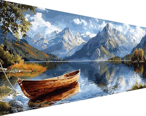Malen Nach Zahlen Erwachsene Berg Malen Nach Zahlen Boot Paint by Numbers Farbige Leinwand mit Pinselset Acrylfarben Kreativ Set für Erwachsene, Home Wand Deko Wohnzimmer Geschenke 50x100cm p4-15Q Malen Nach Zahlen Erwachsene Berg Malen Nach Zahlen Boot Paint by Numbers Farbige Leinwand mit Pinselset Acrylfarben Kreativ Set für Erwachsene, Home Wand Deko Wohnzimmer Geschenke 50x100cm p4-15Q von BAIYAACO