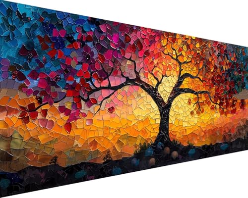Malen Nach Zahlen Erwachsene Landschaft Malen Nach Zahlen Baum Paint by Numbers Farbige Leinwand mit Pinselset Acrylfarben Kreativ Set für Kinder, Home Wand Deko Wohnzimmer Geschenke 80x160cm p4-27L Malen Nach Zahlen Erwachsene Landschaft Malen Nach Zahlen Baum Paint by Numbers Farbige Leinwand mit Pinselset Acrylfarben Kreativ Set für Kinder, Home Wand Deko Wohnzimmer Geschenke 80x160cm p4-27L von BAIYAACO