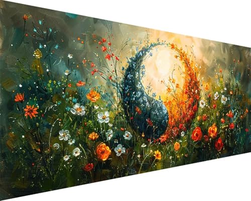 Malen Nach Zahlen Erwachsene Landschaft Malen Nach Zahlen Blume Paint by Numbers Farbige Leinwand mit Pinselset Acrylfarben Kreativ Set für Kinder, Home Wand Deko Wohnzimmer Geschenke 40x80cm u4-9N Malen Nach Zahlen Erwachsene Landschaft Malen Nach Zahlen Blume Paint by Numbers Farbige Leinwand mit Pinselset Acrylfarben Kreativ Set für Kinder, Home Wand Deko Wohnzimmer Geschenke 40x80cm u4-9N von BAIYAACO