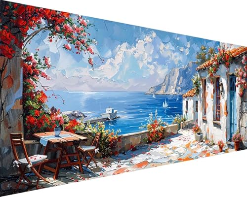 Malen Nach Zahlen Erwachsene Landschaft Malen Nach Zahlen Meer Paint by Numbers Farbige Leinwand mit Pinselset Acrylfarben Kreativ Set für Kinder, Home Wand Deko Wohnzimmer Geschenke 50x100cm p4-130 Malen Nach Zahlen Erwachsene Landschaft Malen Nach Zahlen Meer Paint by Numbers Farbige Leinwand mit Pinselset Acrylfarben Kreativ Set für Kinder, Home Wand Deko Wohnzimmer Geschenke 50x100cm p4-130 von BAIYAACO