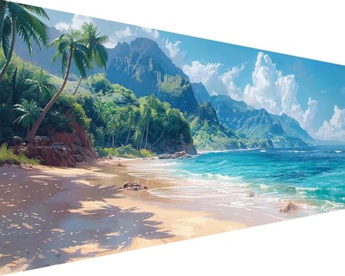 Malen Nach Zahlen Erwachsene Meer Malen Nach Zahlen Strand Paint by Numbers Farbige Leinwand mit Pinselset Acrylfarben Kreativ Set für Erwachsene, Home Wand Deko Wohnzimmer Geschenke 30x60cm m4-21Z Malen Nach Zahlen Erwachsene Meer Malen Nach Zahlen Strand Paint by Numbers Farbige Leinwand mit Pinselset Acrylfarben Kreativ Set für Erwachsene, Home Wand Deko Wohnzimmer Geschenke 30x60cm m4-21Z von BAIYAACO