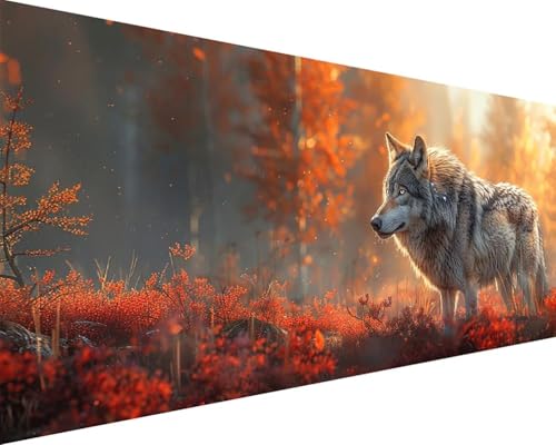 Malen Nach Zahlen Fallen Malen Nach Zahlen Erwachsene Tier Paint by Numbers mit 3 Pinseln und Acrylfarben Handgemalt Ölgemälde Farbige Leinwand Set, Geschenke für Frauen, Zimmer Deko 100x200cm y3-135 von BAIYAACO
