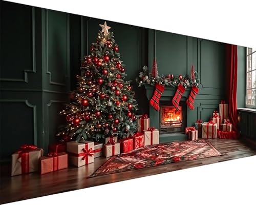 Malen Nach Zahlen Geschenk Malen Nach Zahlen Erwachsene Weihnachtsgeschenke Paint by Numbers Kits mit 3 - Pinseln und Acrylfarben Handgemalt Ölgemälde Farbige Leinwand Set, Zimmer Deko 40x80cm l3-34 von BAIYAACO