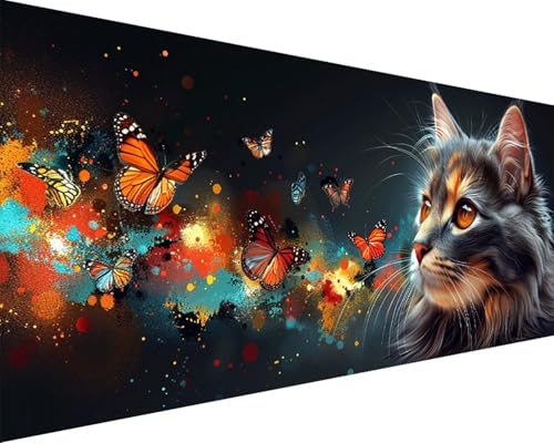 Malen Nach Zahlen Katze Malen Nach Zahlen Erwachsene Schmetterling Paint by Numbers Kits mit 3 - Pinseln und Acrylfarben Handgemalt Ölgemälde Farbige Leinwand Set, Geschenke für Frauen 40x80cm y3-84 Malen Nach Zahlen Katze Malen Nach Zahlen Erwachsene Schmetterling Paint by Numbers Kits mit 3 - Pinseln und Acrylfarben Handgemalt Ölgemälde Farbige Leinwand Set, Geschenke für Frauen 40x80cm y3-84 von BAIYAACO