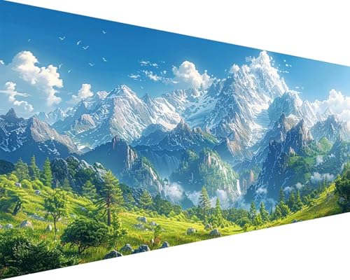Malen Nach Zahlen Landschaft Malen Nach Zahlen Erwachsene Berg Paint by Numbers Kits mit 3 - Pinseln und Acrylfarben Handgemalt Ölgemälde Farbige Leinwand Set, Geschenke für Frauen 40x80cm c3-4V Malen Nach Zahlen Landschaft Malen Nach Zahlen Erwachsene Berg Paint by Numbers Kits mit 3 - Pinseln und Acrylfarben Handgemalt Ölgemälde Farbige Leinwand Set, Geschenke für Frauen 40x80cm c3-4V von BAIYAACO