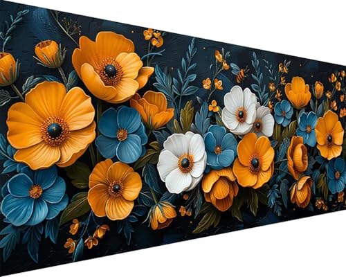 Malen Nach Zahlen Landschaft Malen Nach Zahlen Erwachsene Blume Paint by Numbers Kits mit 3 - Pinseln und Acrylfarben Handgemalt Ölgemälde Farbige Leinwand Set, Geschenke für Frauen 100x200cm b3-286 von BAIYAACO