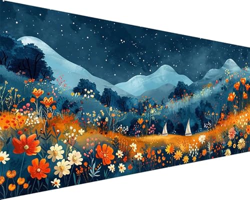 Malen Nach Zahlen Landschaft Malen Nach Zahlen Erwachsene Blume Paint by Numbers Kits mit 3 - Pinseln und Acrylfarben Handgemalt Ölgemälde Farbige Leinwand Set, Geschenke für Frauen 80x160cm g3-9Y Malen Nach Zahlen Landschaft Malen Nach Zahlen Erwachsene Blume Paint by Numbers Kits mit 3 - Pinseln und Acrylfarben Handgemalt Ölgemälde Farbige Leinwand Set, Geschenke für Frauen 80x160cm g3-9Y von BAIYAACO