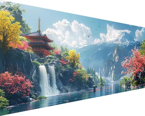 Malen Nach Zahlen Landschaft Malen Nach Zahlen Erwachsene Fallen Paint by Numbers Kits mit 3 - Pinseln und Acrylfarben Handgemalt Ölgemälde Farbige Leinwand Set, Geschenke für Frauen 100x200cm i3-127 Malen Nach Zahlen Landschaft Malen Nach Zahlen Erwachsene Fallen Paint by Numbers Kits mit 3 - Pinseln und Acrylfarben Handgemalt Ölgemälde Farbige Leinwand Set, Geschenke für Frauen 100x200cm i3-127 von BAIYAACO