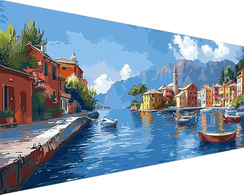 Malen Nach Zahlen Landschaft Malen Nach Zahlen Erwachsene Haus Paint by Numbers Kits mit 3 - Pinseln und Acrylfarben Handgemalt Ölgemälde Farbige Leinwand Set, Geschenke für Frauen 30x60cm q3-276 Malen Nach Zahlen Landschaft Malen Nach Zahlen Erwachsene Haus Paint by Numbers Kits mit 3 - Pinseln und Acrylfarben Handgemalt Ölgemälde Farbige Leinwand Set, Geschenke für Frauen 30x60cm q3-276 von BAIYAACO