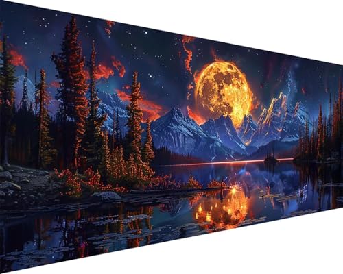 Malen Nach Zahlen Landschaft Malen Nach Zahlen Erwachsene Mond Paint by Numbers Kits mit 3 - Pinseln und Acrylfarben Handgemalt Ölgemälde Farbige Leinwand Set, Geschenke für Frauen 100x200cm w3-21 Malen Nach Zahlen Landschaft Malen Nach Zahlen Erwachsene Mond Paint by Numbers Kits mit 3 - Pinseln und Acrylfarben Handgemalt Ölgemälde Farbige Leinwand Set, Geschenke für Frauen 100x200cm w3-21 von BAIYAACO