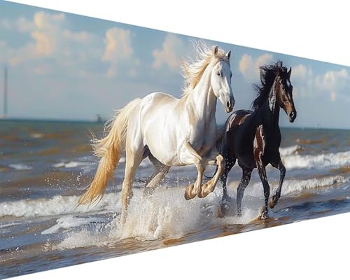 Malen Nach Zahlen Meer Malen Nach Zahlen Erwachsene Tier Paint by Numbers mit 3 Pinseln und Acrylfarben Handgemalt Ölgemälde Farbige Leinwand Set, Geschenke für Frauen, Zimmer Deko 100x200cm t3-265 von BAIYAACO