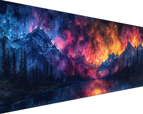 Malen Nach Zahlen Sternenhimmel Malen Nach Zahlen Erwachsene Landschaft Paint by Numbers Kits mit 3 - Pinseln und Acrylfarben Handgemalt Ölgemälde Farbige Leinwand Set, Zimmer Deko 80x160cm b3-27J Malen Nach Zahlen Sternenhimmel Malen Nach Zahlen Erwachsene Landschaft Paint by Numbers Kits mit 3 - Pinseln und Acrylfarben Handgemalt Ölgemälde Farbige Leinwand Set, Zimmer Deko 80x160cm b3-27J von BAIYAACO