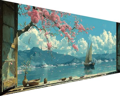 Malen Nach Zahlen Wolke Malen Nach Zahlen Erwachsene Boot Paint by Numbers mit 3 Pinseln und Acrylfarben Handgemalt Ölgemälde Farbige Leinwand Set, Geschenke für Frauen, Zimmer Deko 80x160cm i3-12K Malen Nach Zahlen Wolke Malen Nach Zahlen Erwachsene Boot Paint by Numbers mit 3 Pinseln und Acrylfarben Handgemalt Ölgemälde Farbige Leinwand Set, Geschenke für Frauen, Zimmer Deko 80x160cm i3-12K von BAIYAACO