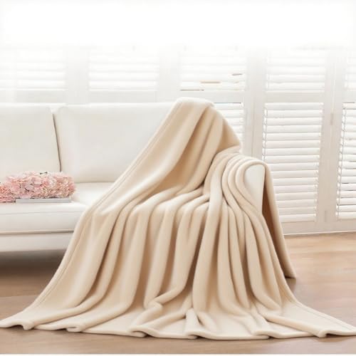 BAIYUNFC Kuscheldecke 120 x 260 cm Leicht, Weich, Atmungsaktiv, Wohn-Kuscheldecken für Mama, Frauen Und Freundin, cremefarben BAIYUNFC Kuscheldecke 120 x 260 cm Leicht, Weich, Atmungsaktiv, Wohn-Kuscheldecken für Mama, Frauen Und Freundin, cremefarben von BAIYUNFC