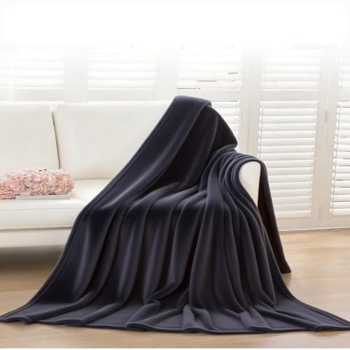 BAIYUNFC Kuscheldecke 60 x 130 cm Leicht, Weich, Atmungsaktiv, Wohn-Kuscheldecken für Mama, Frauen Und Freundin, Dunkelgrau von BAIYUNFC