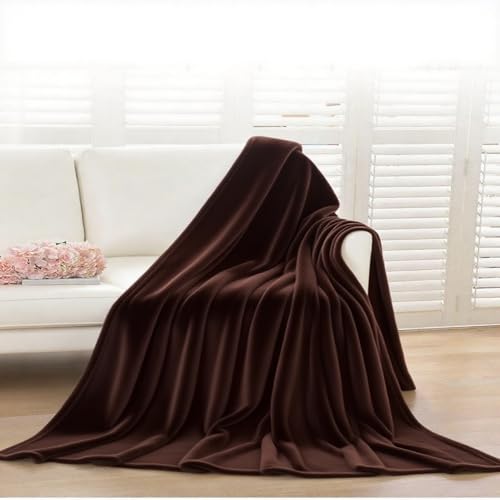 Kuscheldecke 90 x 170 cm Leicht, Weich, Atmungsaktiv, Wohn-Kuscheldecken für Mama, Frauen Und Freundin, braun von BAIYUNFC