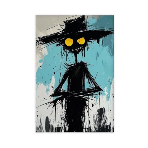 BAJHTGHG Abstrakte gruselige Vogelscheuche auf Leinwand, Poster, Schlafzimmer, Dekoration, Landschaftsdekoration, Geschenk, 60 x 90 cm BAJHTGHG Abstrakte gruselige Vogelscheuche auf Leinwand, Poster, Schlafzimmer, Dekoration, Landschaftsdekoration, Geschenk, 60 x 90 cm von BAJHTGHG