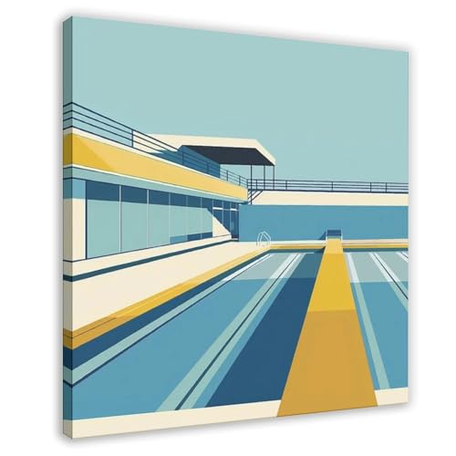 BAJHTGHG Bauhaus Poolside-Druck, modernes Leinwand-Poster, Schlafzimmer-Dekor, Landschaftsdekoration, Geschenk, 40 x 40 cm BAJHTGHG Bauhaus Poolside-Druck, modernes Leinwand-Poster, Schlafzimmer-Dekor, Landschaftsdekoration, Geschenk, 40 x 40 cm von BAJHTGHG