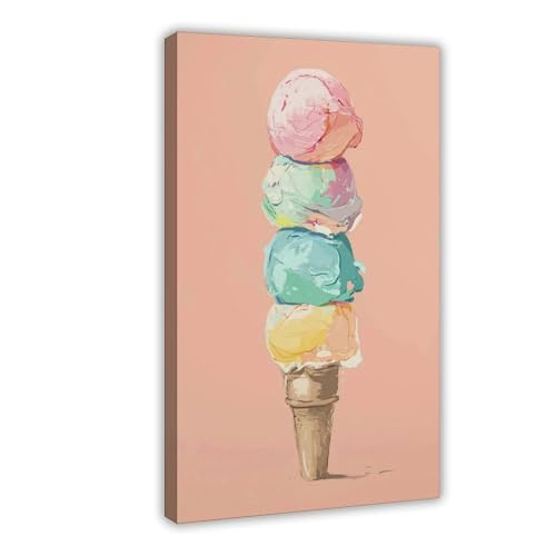 BAJHTGHG Buntes Eistütenposter, Leinwand, Poster, Schlafzimmer, Dekoration, Landschaftsdekoration, Geschenk, 40 x 60 cm BAJHTGHG Buntes Eistütenposter, Leinwand, Poster, Schlafzimmer, Dekoration, Landschaftsdekoration, Geschenk, 40 x 60 cm von BAJHTGHG