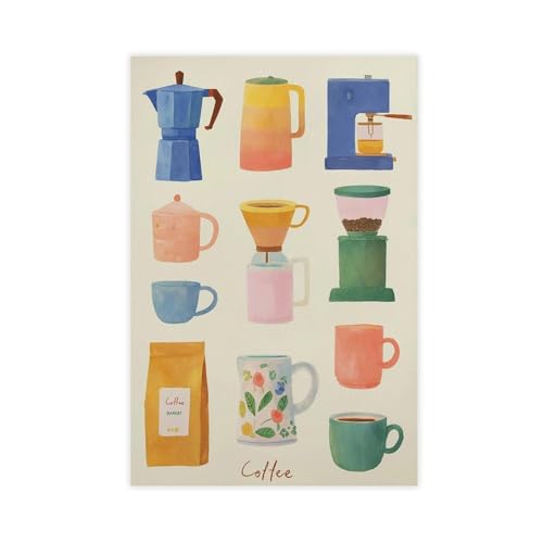 BAJHTGHG Buntes Kaffee-Poster, Leinwand-Poster, Schlafzimmer, Dekoration, Landschaftsdekoration, Geschenk, 40 x 60 cm BAJHTGHG Buntes Kaffee-Poster, Leinwand-Poster, Schlafzimmer, Dekoration, Landschaftsdekoration, Geschenk, 40 x 60 cm von BAJHTGHG