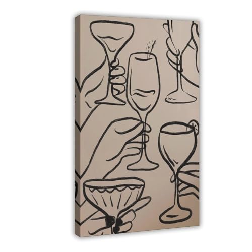 BAJHTGHG Cocktail-Drucke, Leinwand-Poster, Schlafzimmer, Dekoration, Landschaftsdekoration, Geschenk, 20 x 30 cm von BAJHTGHG