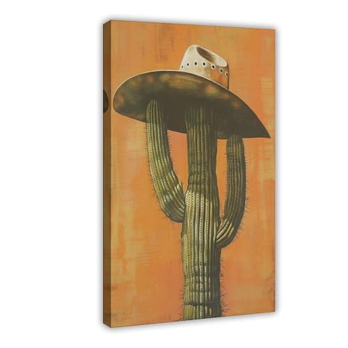 BAJHTGHG Cowboy-Kaktus-Poster, Leinwand-Poster, Wandkunstdruck, Bild, Gemälde, 20 x 30 cm von BAJHTGHG