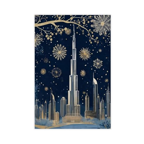 BAJHTGHG Dubai Skyline Poste Leinwandposter Schlafzimmer Dekor Landschaft Dekor Geschenk 50 x 75 cm BAJHTGHG Dubai Skyline Poste Leinwandposter Schlafzimmer Dekor Landschaft Dekor Geschenk 50 x 75 cm von BAJHTGHG
