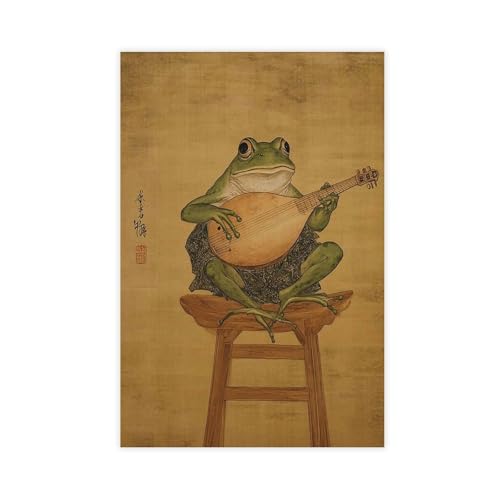 BAJHTGHG Frosch spielt Laute Poster, Leinwand, Poster, Schlafzimmer, Dekoration, Landschaftsdekoration, Geschenk, 30 x 45 cm BAJHTGHG Frosch spielt Laute Poster, Leinwand, Poster, Schlafzimmer, Dekoration, Landschaftsdekoration, Geschenk, 30 x 45 cm von BAJHTGHG
