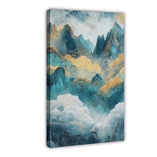 BAJHTGHG Goldene Berglandschaft Leinwandposter Schlafzimmer Dekor Landschaft Dekor Geschenk 20 x 30 cm BAJHTGHG Goldene Berglandschaft Leinwandposter Schlafzimmer Dekor Landschaft Dekor Geschenk 20 x 30 cm von BAJHTGHG