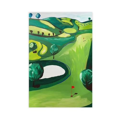 BAJHTGHG Golfwand, Golfplatz, Leinwandposter für Schlafzimmer, Landschaftsdekoration, Geschenk, 60 x 90 cm BAJHTGHG Golfwand, Golfplatz, Leinwandposter für Schlafzimmer, Landschaftsdekoration, Geschenk, 60 x 90 cm von BAJHTGHG