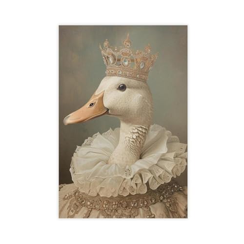 BAJHTGHG Kunstdruck auf Leinwand, Motiv: Ente in Regal, Schlafzimmer, Dekoration, Landschaftsdekoration, Geschenk, 30 x 45 cm von BAJHTGHG