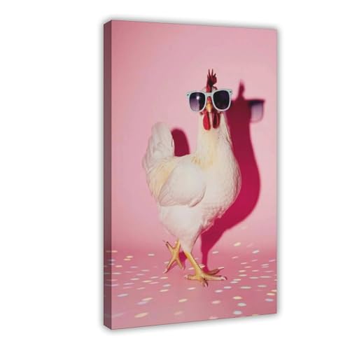 BAJHTGHG Kunstdruck auf Leinwand, Motiv: cooles Huhn, 40 x 60 cm BAJHTGHG Kunstdruck auf Leinwand, Motiv: cooles Huhn, 40 x 60 cm von BAJHTGHG