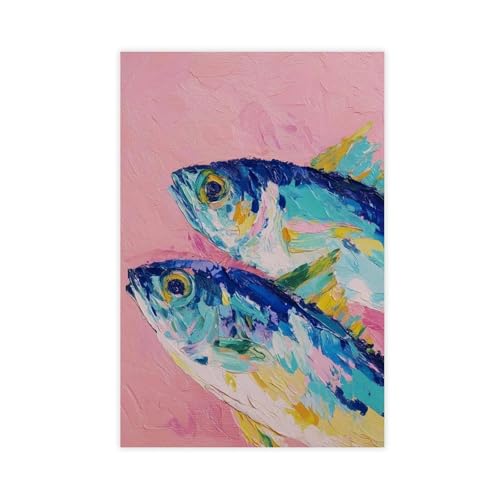 BAJHTGHG Kunstdruck auf Leinwand, buntes Fischmotiv, Schlafzimmer, Dekoration, Landschaftsdekoration, Geschenk, 20 x 30 cm BAJHTGHG Kunstdruck auf Leinwand, buntes Fischmotiv, Schlafzimmer, Dekoration, Landschaftsdekoration, Geschenk, 20 x 30 cm von BAJHTGHG