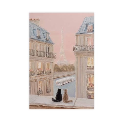BAJHTGHG Leinwand-Poster, Motiv: Eiffelturm, Fensterblick, Wandkunstdruck, Bild, Gemälde, 60 x 90 cm BAJHTGHG Leinwand-Poster, Motiv: Eiffelturm, Fensterblick, Wandkunstdruck, Bild, Gemälde, 60 x 90 cm von BAJHTGHG
