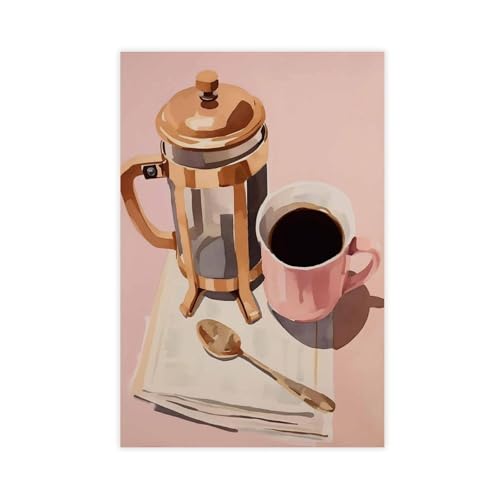 BAJHTGHG Leinwand-Poster, Motiv: French Press, 60 x 90 cm von BAJHTGHG