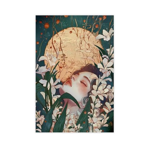 BAJHTGHG Leinwandposter "Dreamy Moon Goddess", Schlafzimmerdekoration, Landschaftsdekoration, Geschenk, 60 x 90 cm BAJHTGHG Leinwandposter "Dreamy Moon Goddess", Schlafzimmerdekoration, Landschaftsdekoration, Geschenk, 60 x 90 cm von BAJHTGHG