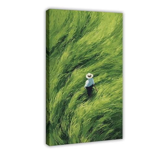 BAJHTGHG Leinwandposter "Green Field Farmer", Schlafzimmerdekoration, Landschaftsdekoration, Geschenk, 30 x 45 cm BAJHTGHG Leinwandposter "Green Field Farmer", Schlafzimmerdekoration, Landschaftsdekoration, Geschenk, 30 x 45 cm von BAJHTGHG