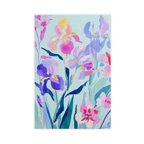 BAJHTGHG Leinwandposter mit bunten Irisblumen, Schlafzimmerdekoration, Landschaftsdekoration, Geschenk, 20 x 30 cm BAJHTGHG Leinwandposter mit bunten Irisblumen, Schlafzimmerdekoration, Landschaftsdekoration, Geschenk, 20 x 30 cm von BAJHTGHG