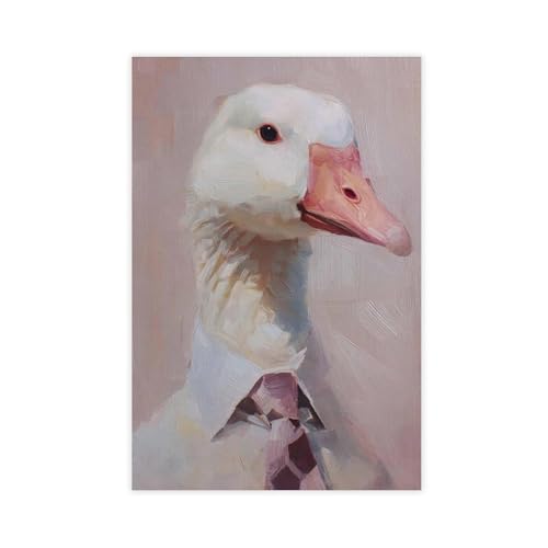 BAJHTGHG Leinwandposter mit lustigem Gans in Krawatte, Wandkunstdruck, Bild, Gemälde, 30 x 45 cm BAJHTGHG Leinwandposter mit lustigem Gans in Krawatte, Wandkunstdruck, Bild, Gemälde, 30 x 45 cm von BAJHTGHG