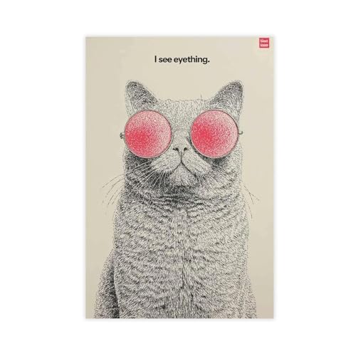 BAJHTGHG Lustiges Katzen-Poster mit Leinwand-Poster, Schlafzimmerdekoration, Landschaftsdekoration, Geschenk, 20 x 30 cm BAJHTGHG Lustiges Katzen-Poster mit Leinwand-Poster, Schlafzimmerdekoration, Landschaftsdekoration, Geschenk, 20 x 30 cm von BAJHTGHG