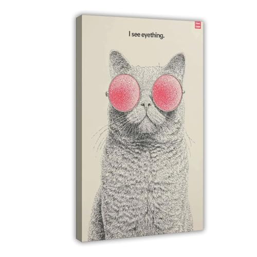 BAJHTGHG Lustiges Katzen-Poster mit Leinwand-Poster, Schlafzimmerdekoration, Landschaftsdekoration, Geschenk, 40 x 60 cm BAJHTGHG Lustiges Katzen-Poster mit Leinwand-Poster, Schlafzimmerdekoration, Landschaftsdekoration, Geschenk, 40 x 60 cm von BAJHTGHG