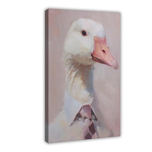 BAJHTGHG Lustiges Leinwandposter mit Gans in Krawatte, Schlafzimmer, Dekoration, Landschaftsdekoration, Geschenk, 20 x 30 cm BAJHTGHG Lustiges Leinwandposter mit Gans in Krawatte, Schlafzimmer, Dekoration, Landschaftsdekoration, Geschenk, 20 x 30 cm von BAJHTGHG
