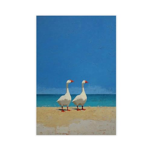 BAJHTGHG Poster auf Leinwand, Motiv Enten am Strand, Wandkunstdruck, Bild, Gemälde, 20 x 30 cm BAJHTGHG Poster auf Leinwand, Motiv Enten am Strand, Wandkunstdruck, Bild, Gemälde, 20 x 30 cm von BAJHTGHG