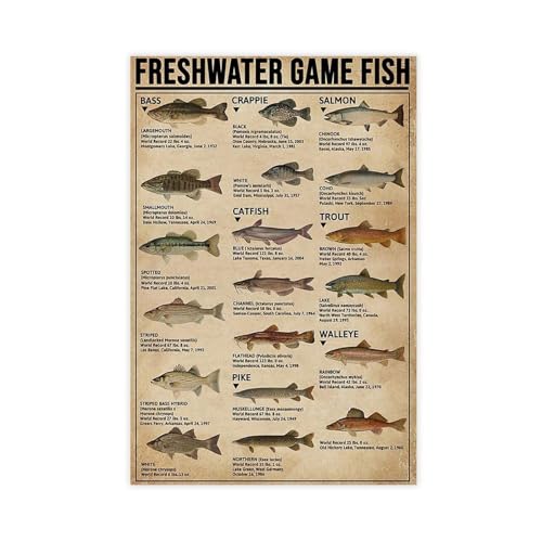 BAJHTGHG Poster auf Leinwand, Motiv Süßwasserspiel, Fischwissen, 60 x 90 cm BAJHTGHG Poster auf Leinwand, Motiv Süßwasserspiel, Fischwissen, 60 x 90 cm von BAJHTGHG