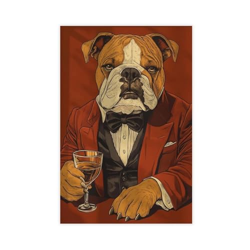 BAJHTGHG Poster auf Leinwand, Motiv: Bulldogge, Schlafzimmer, Dekoration, Landschaftsdekoration, Geschenk, 60 x 90 cm BAJHTGHG Poster auf Leinwand, Motiv: Bulldogge, Schlafzimmer, Dekoration, Landschaftsdekoration, Geschenk, 60 x 90 cm von BAJHTGHG