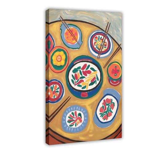 BAJHTGHG Poster auf Leinwand, Motiv: Hinese Food, Schlafzimmer, Dekoration, Landschaftsdekoration, Geschenk, 30 x 45 cm von BAJHTGHG