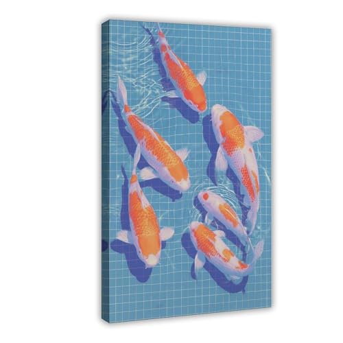 BAJHTGHG Poster auf Leinwand, buntes Koi-Fisch, Wandkunstdruck, Bild, Gemälde, 60 x 90 cm BAJHTGHG Poster auf Leinwand, buntes Koi-Fisch, Wandkunstdruck, Bild, Gemälde, 60 x 90 cm von BAJHTGHG
