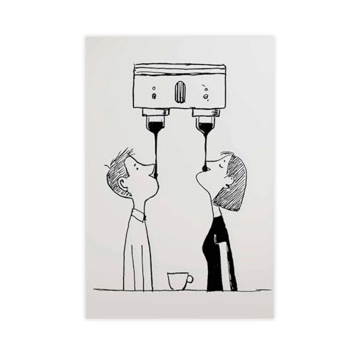 BAJHTGHG Poster mit Espressomaschine, Cartoon-Poster, Leinwand, Schlafzimmer, Dekoration, Landschaftsdekoration, Geschenk, 20 x 30 cm BAJHTGHG Poster mit Espressomaschine, Cartoon-Poster, Leinwand, Schlafzimmer, Dekoration, Landschaftsdekoration, Geschenk, 20 x 30 cm von BAJHTGHG